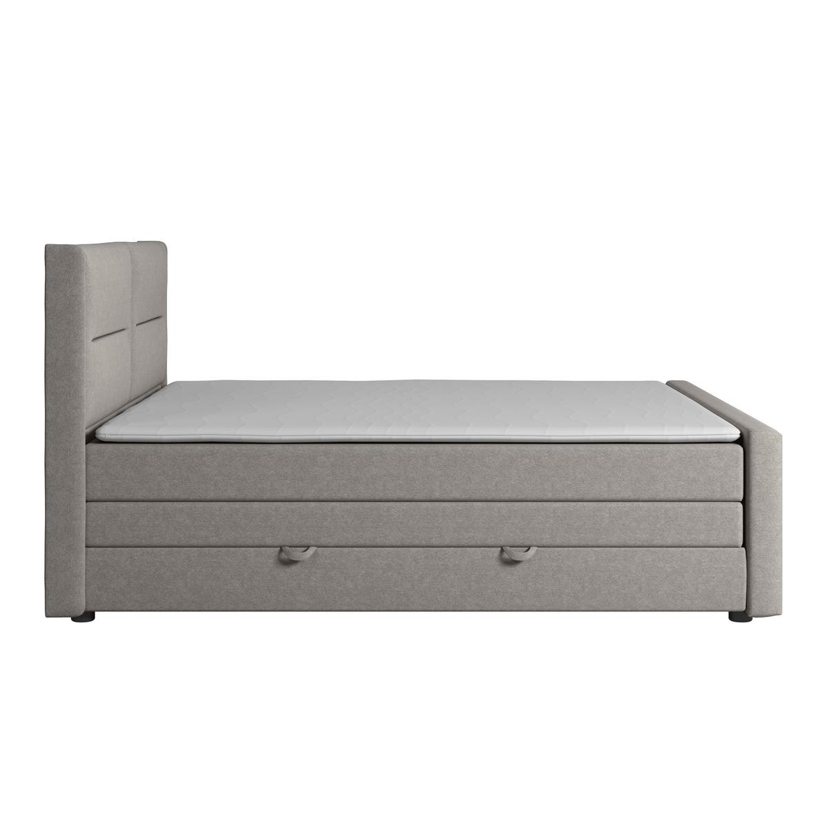 Boxspringbett Mit Bettkasten Kyoto Silberfarben 180x200 - Silberfarben, MODERN, Karton/Holzwerkstoff (180/200cm) - MID.YOU