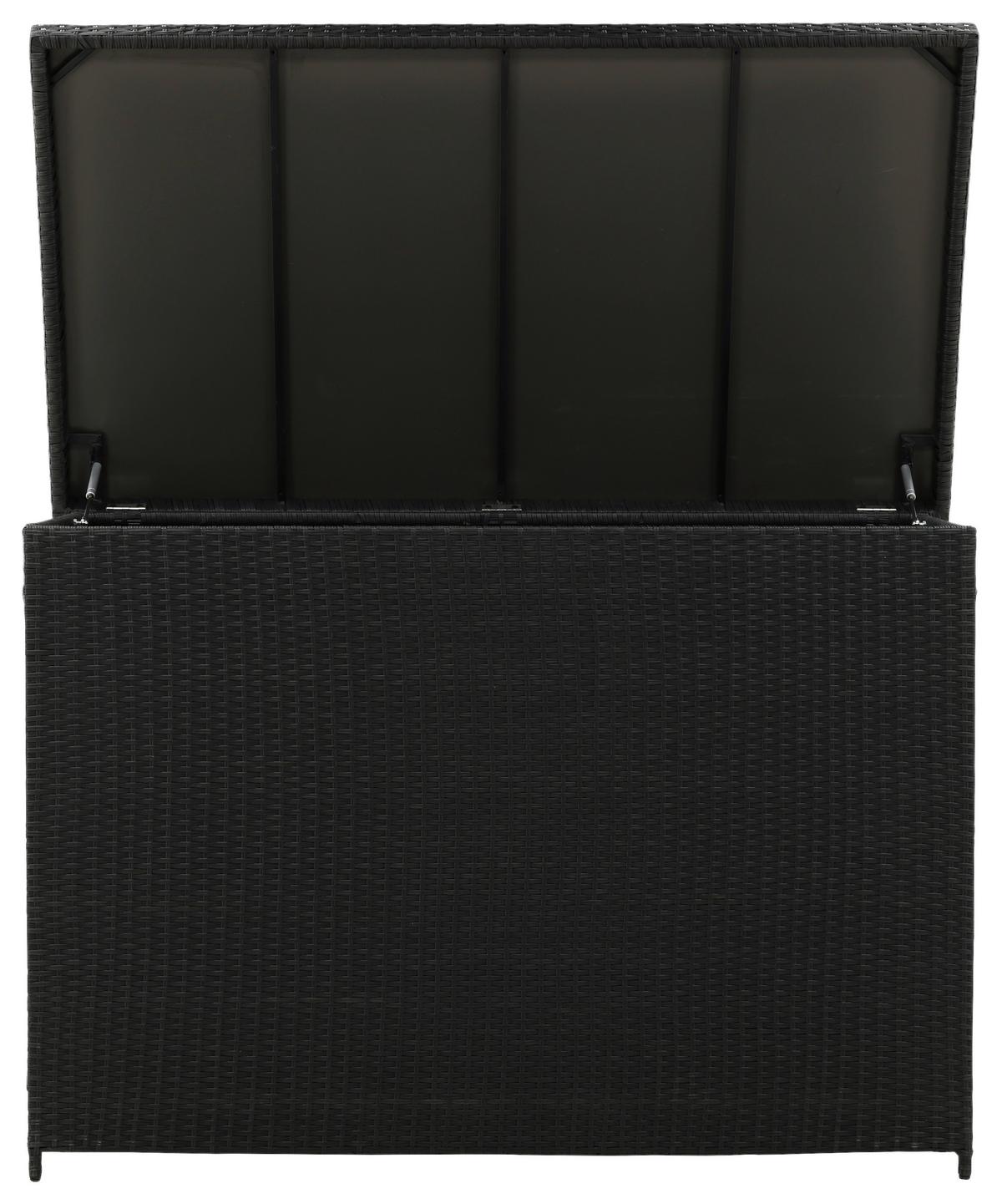 Kissenbox Amazon - Schwarz, KONVENTIONELL, Kunststoff (150/100/90cm) - Gardenson