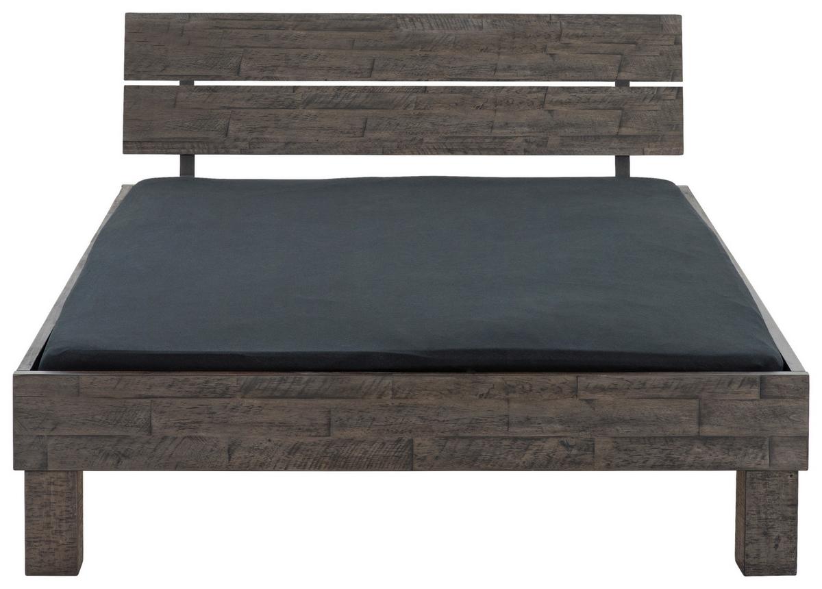 Bett Factory-line Kopfteil Mit 2 Paneele 200x200 - Grau/Akaziefarben, KONVENTIONELL, Holz (200/200cm) - Hasena