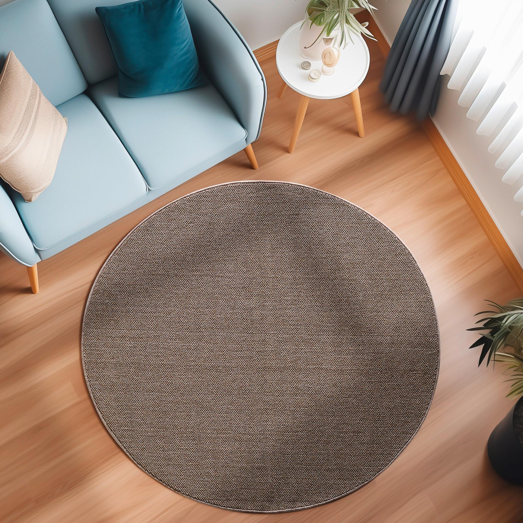 Webteppich Loom 120 X 120 4300 Brown - Braun, Basics, Textil (120cm) - Novel