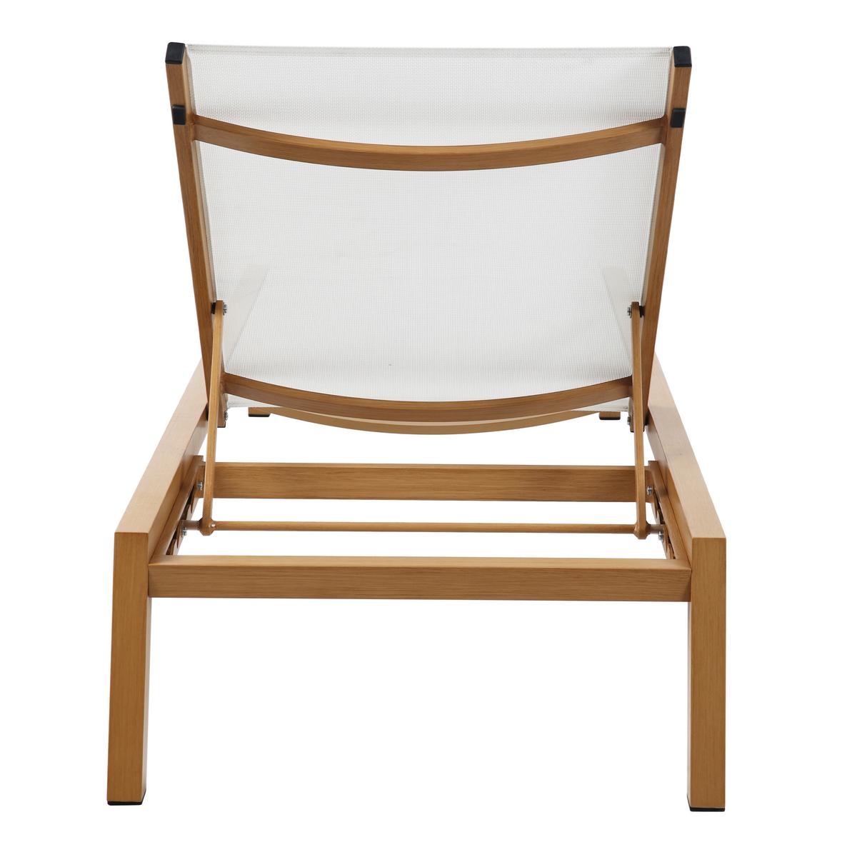 Gartenliege Logan - Eichefarben/Creme, LIFESTYLE, Textil/Metall (193/70/30cm) - Ambia Garden