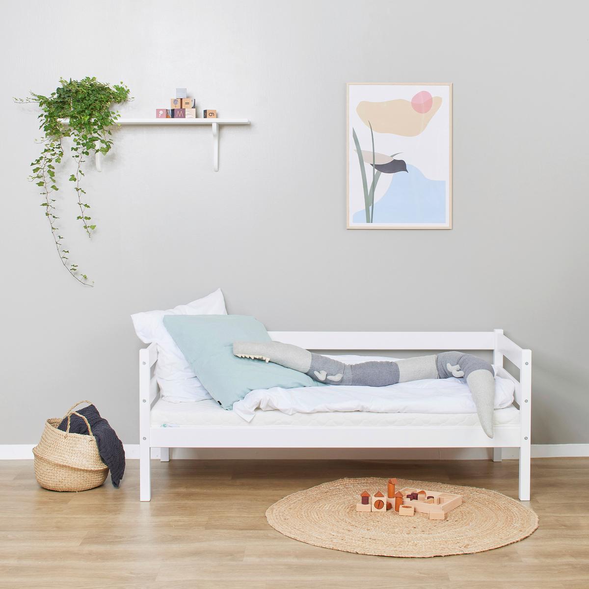 Kinder-/juniorbett Comfort Weiß, Lf: 70x160 Cm - Weiß/Kieferfarben, MODERN, Holz (70/160cm) - MID.YOU