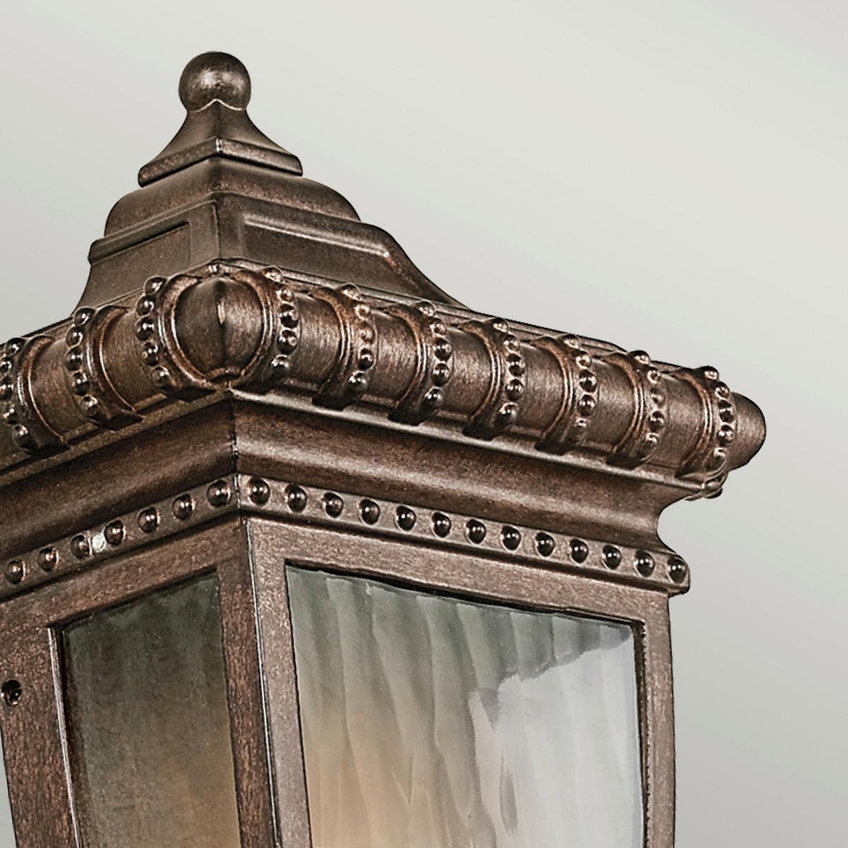 Außenwandleuchte 60w Metall Glas, Wandmontage - Bronzefarben, Natur, Glas/Metall (17.1/29.8/9.5cm) - Elstead Lighting