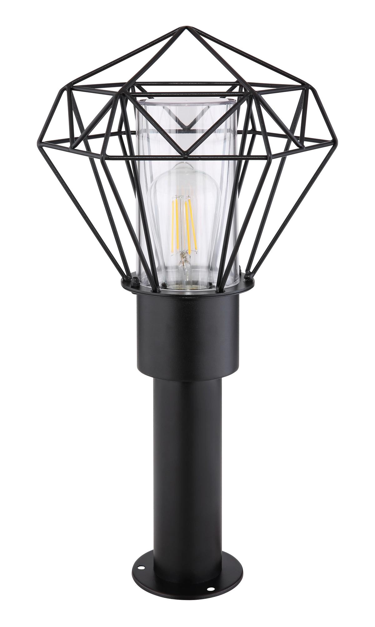 Venkovní svítidlo Horace černá, 15 Watt - černá/čiré, Basics, kov/plast (22,5/25,5/50cm)