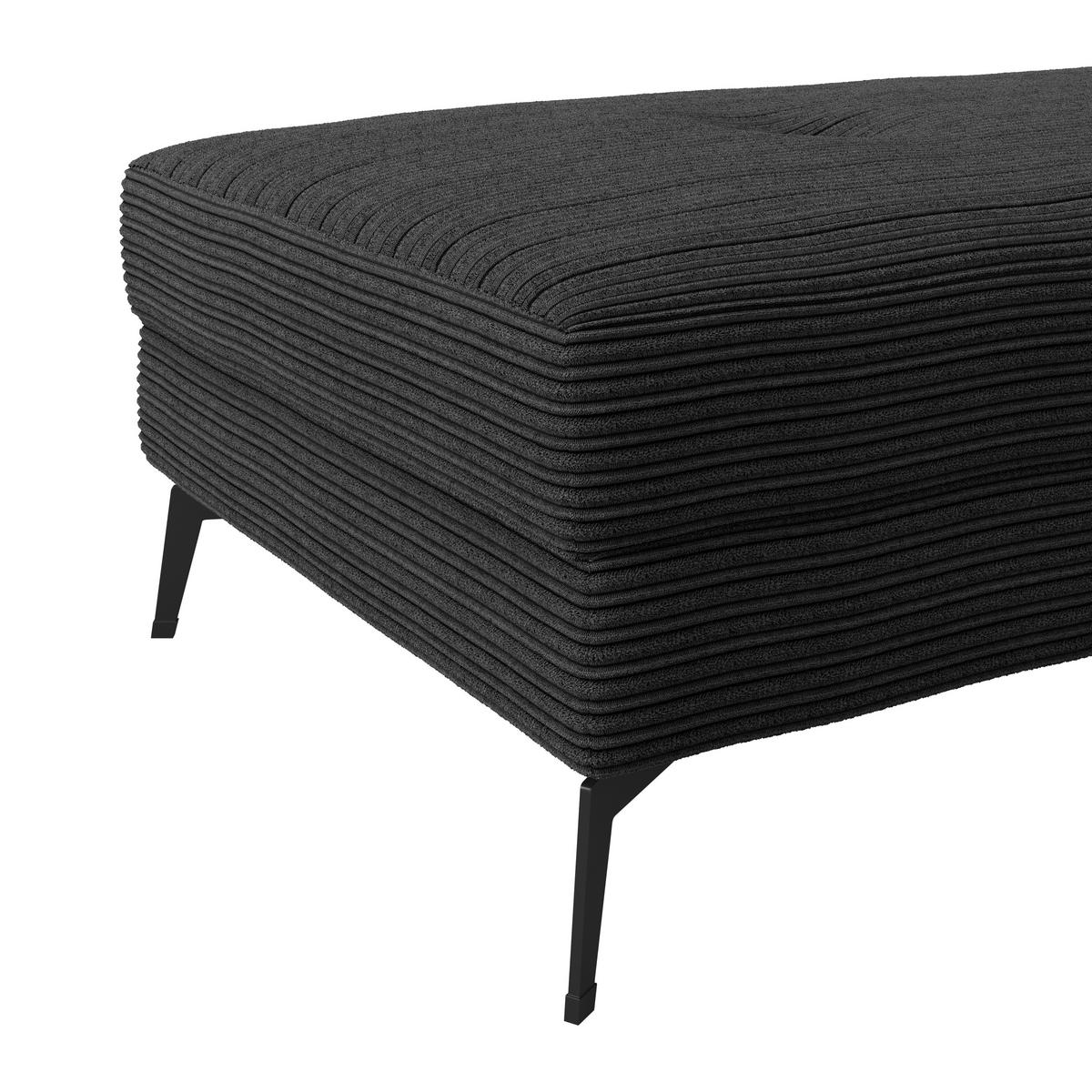 Hocker Zero Schwarz 140x80 cm - Schwarz, Trend, Textil (140/80cm)