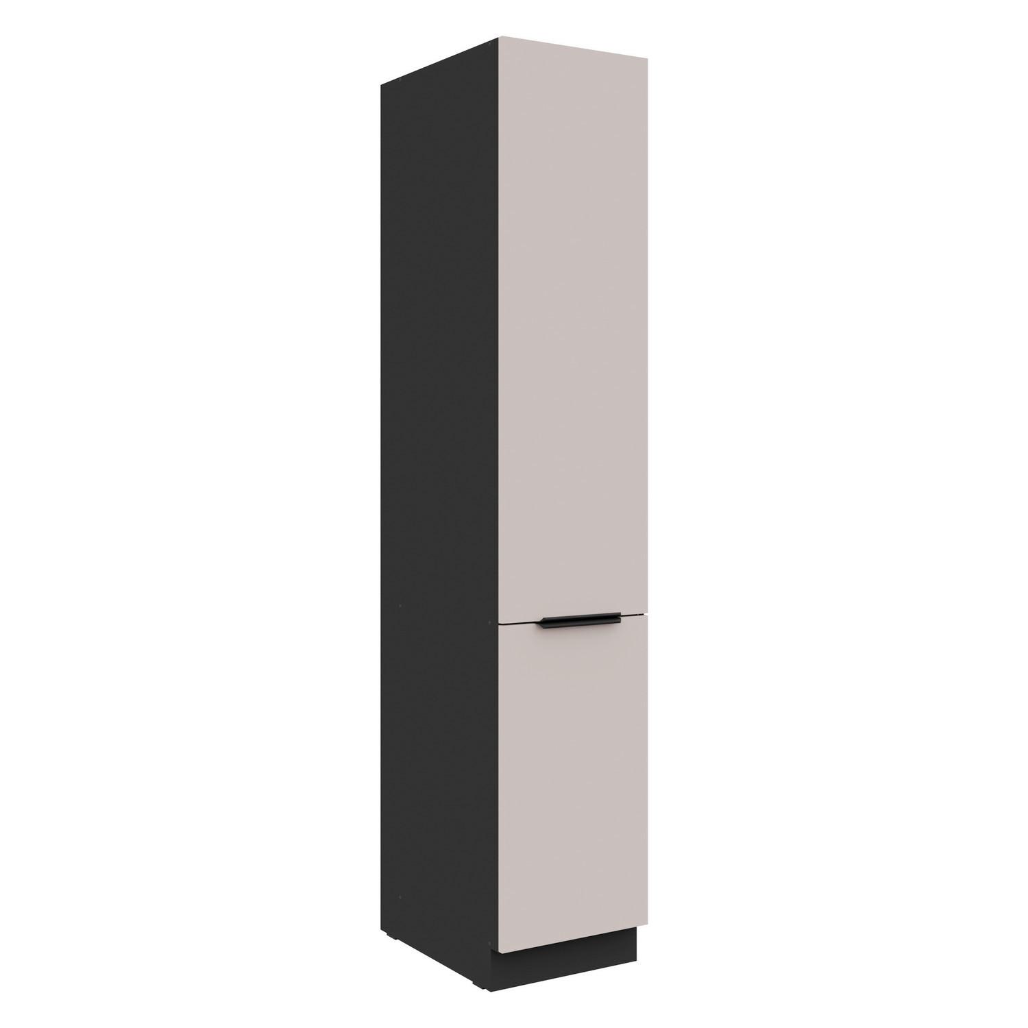 Edénytároló Szekrény Arona 40/210cm - bézs/fekete, Modern, faalapú anyag (40/210/57cm)