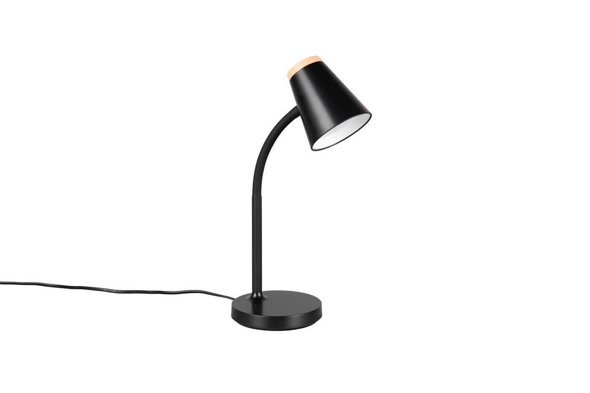 LED-Tischleuchte Pongo Braun Schwarz B: 13 cm - Schwarz/Braun, Basics, Kunststoff/Metall (36/13/23cm)