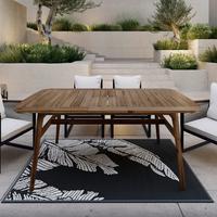 ZAHRADNÍ STŮL NICOLA - barvy vlašských ořechů, Moderní, dřevo (160-200/100/76cm) - Bessagi Garden