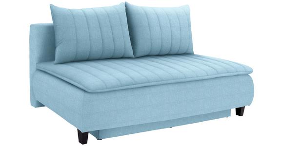 Boxspringsofa mit Schlaffunkt. und Bettkasten Marino Hellblau - Schwarz/Hellblau, MODERN, Textil (208/102/96cm) - Luca Bessoni