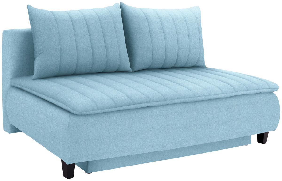 Boxspring pohovka na spanie Marino, svetlomodrá - svetlomodrá/čierna, Modern, drevo/textil (208/102/96cm) - Luca Bessoni