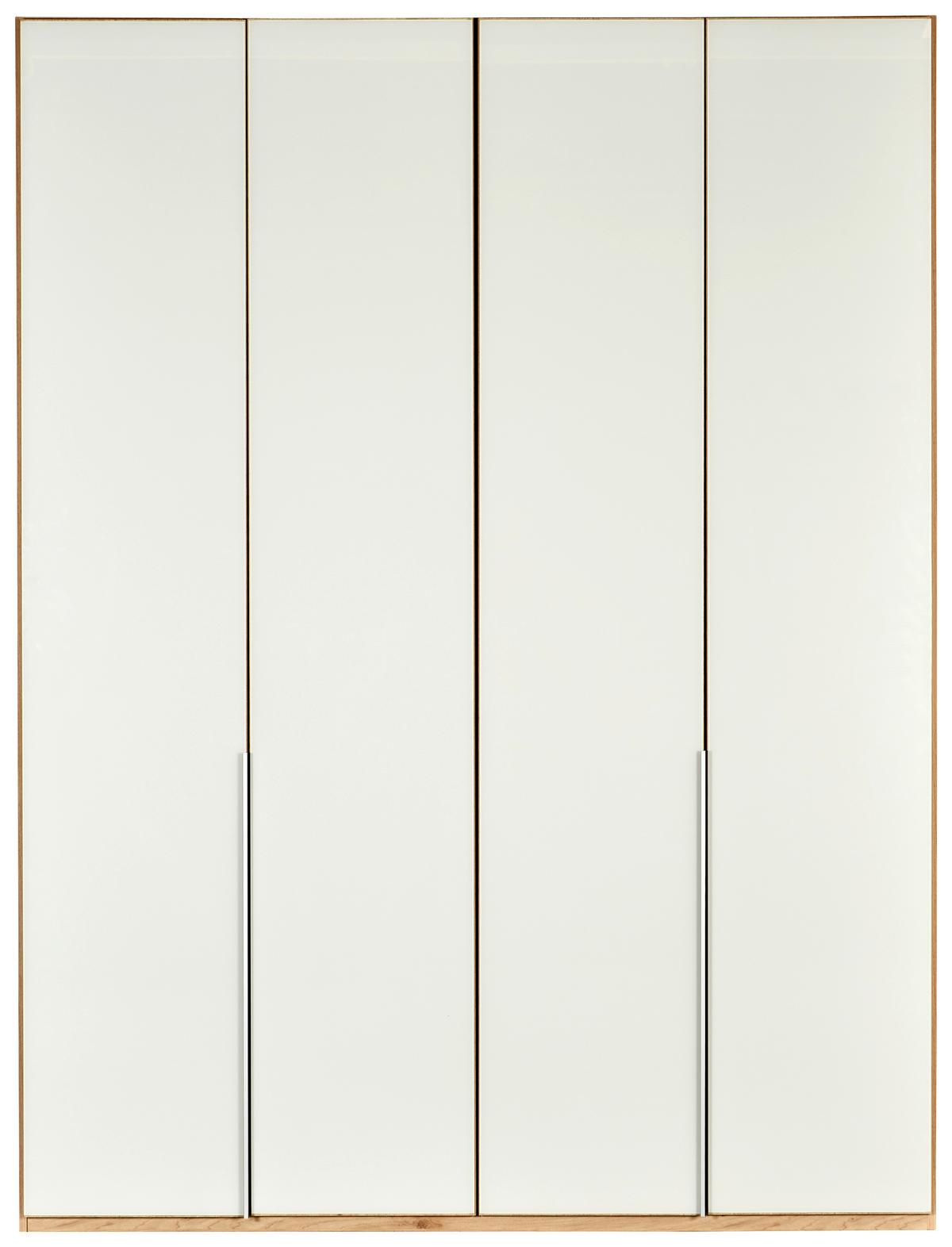 SKRIŇA S OTOČNÝMI DVERAMI NEW YORK - biela/farba duba, Konventionell, kov/kompozitné drevo (180/236/58cm)