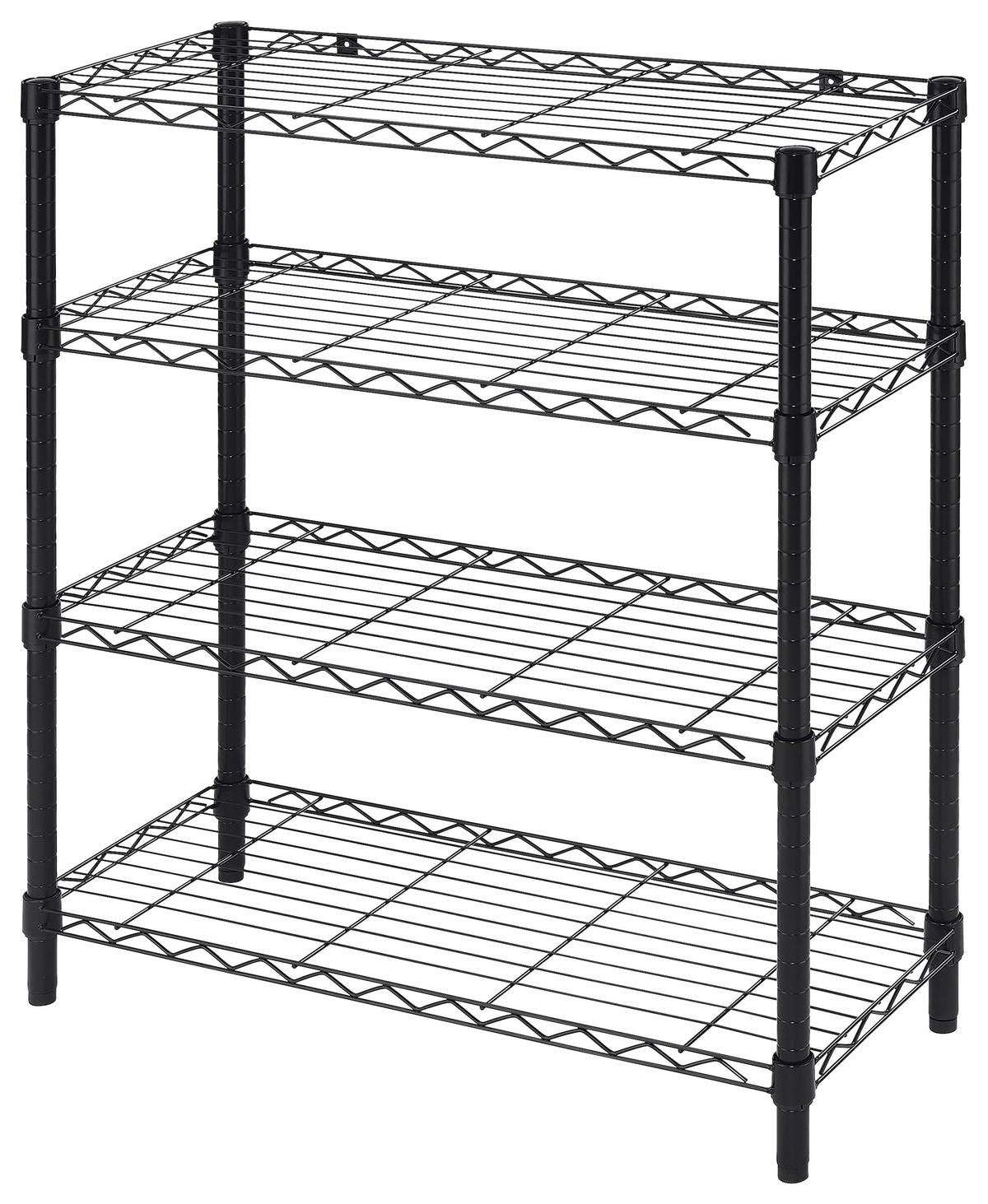 Regal Meran 4 Schwarz B: 76 cm - Schwarz, MODERN, Metall (76/90/31cm)