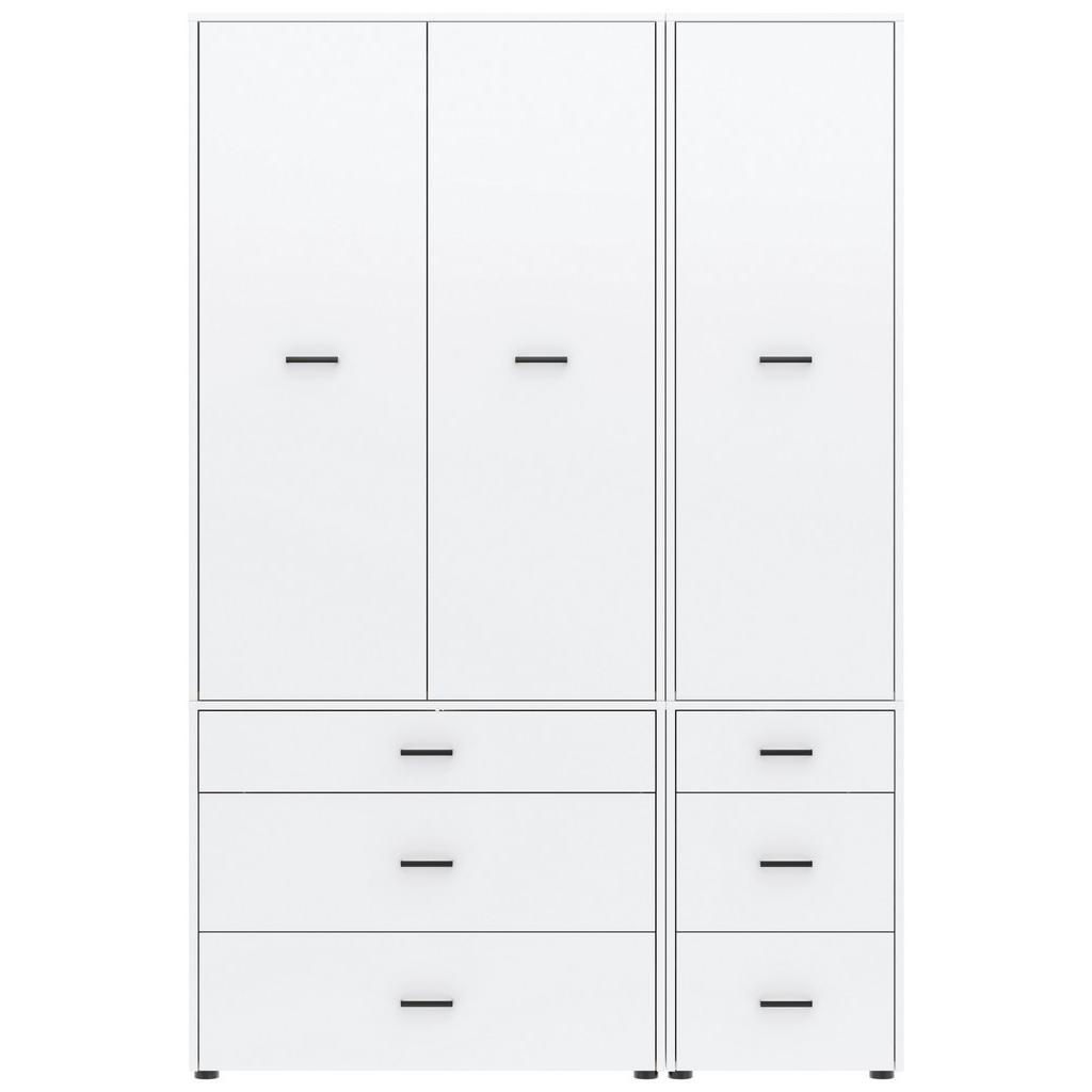Kleiderschrank Kivo Weiß, B: 135 cm