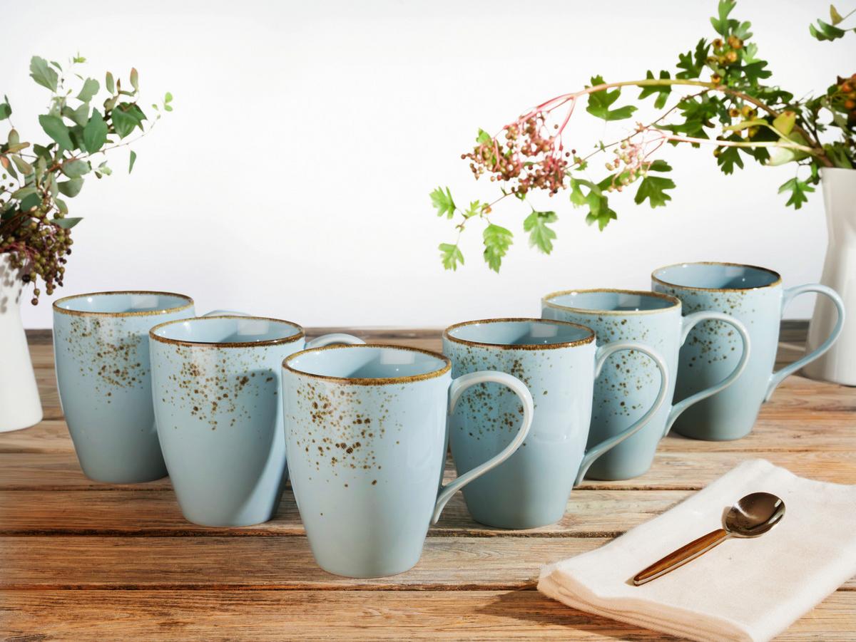 KAFFEEBECHERSET 22068 NATURE COLLECTION - Pastellblau, Trend, Keramik (300ml) - Creatable