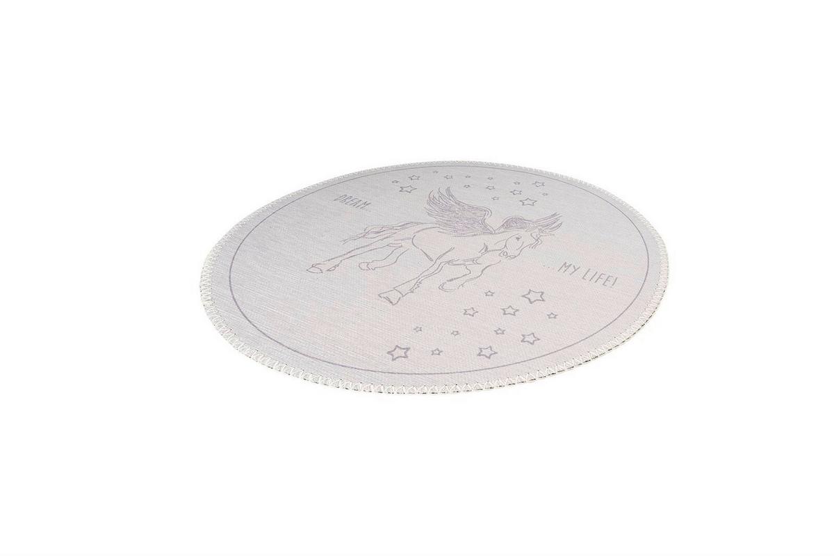 Flachwebteppich Grau, Ø: Ca. 160x - Grau, Design, Textil (160/160cm) - Kayoom