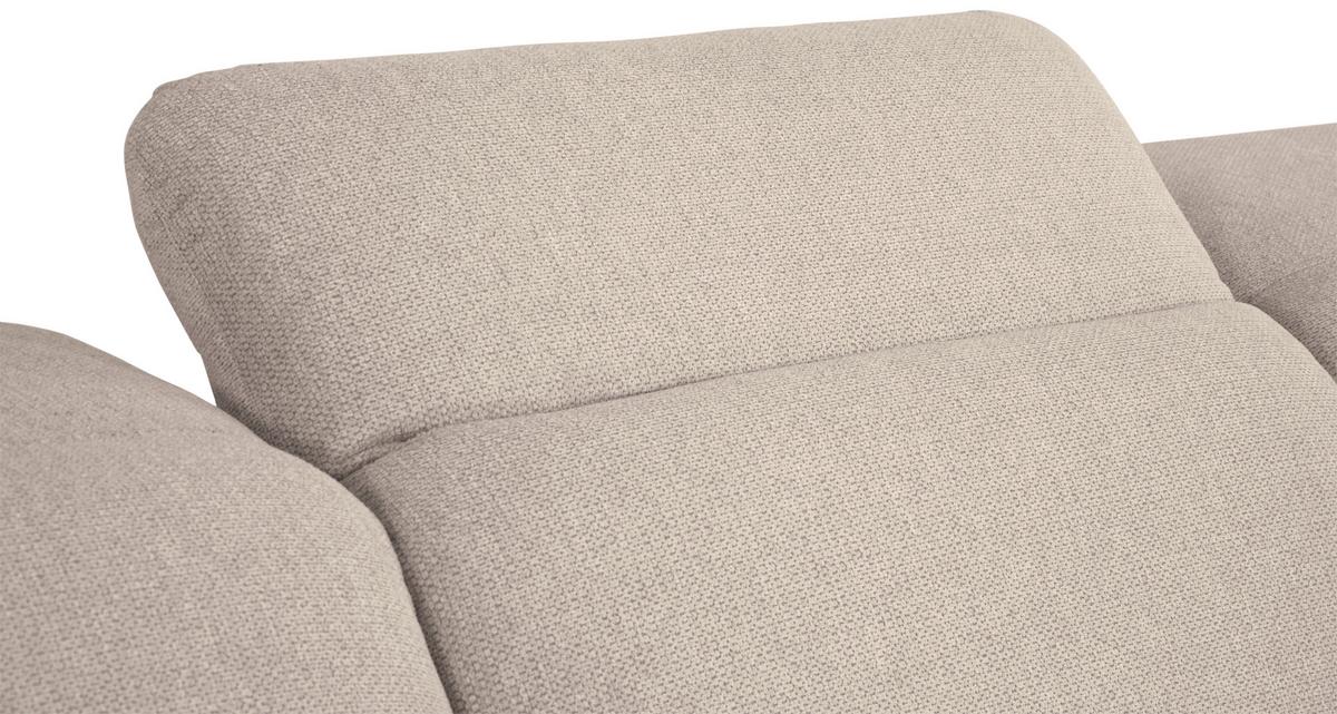 Ecksofa Frans Beige S: 204 cm - Beige/Schwarz, Design, Textil (204/293cm) - MID.YOU