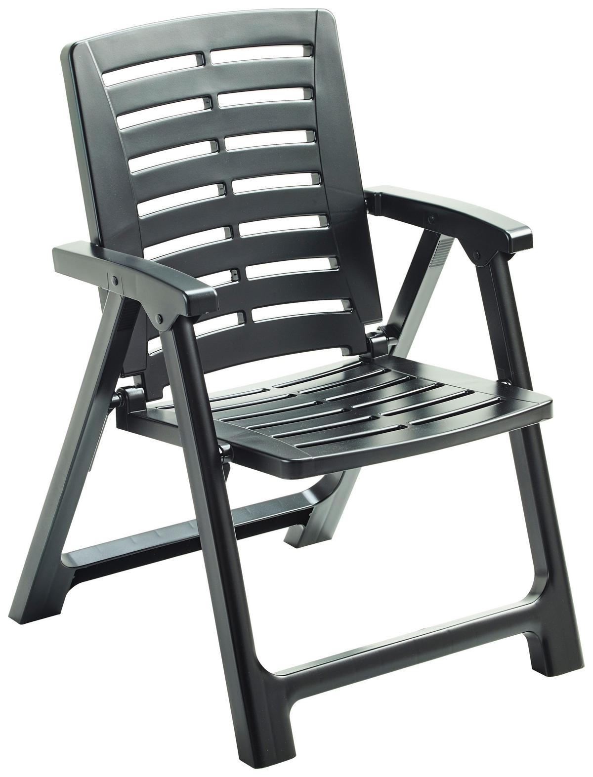 Balkonmöbel Set Pik Nik aus Kunststoff, klappbar - Anthrazit, Basics, Kunststoff - Ondega