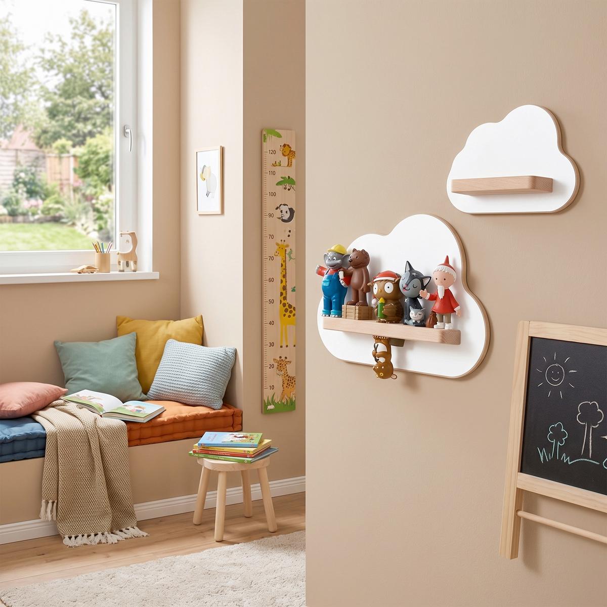 Kinderregal Boarti Weiß B: 22 cm - Weiß, MODERN, Holzwerkstoff (22/16/5cm) - Livetastic