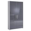 Aktenschrank Office Edition Grau, Anthrazit Hg B: 84,4cm - Anthrazit Hochglanz/Grau, MODERN, Holzwerkstoff (84,4/185,6/33cm) - MID.YOU