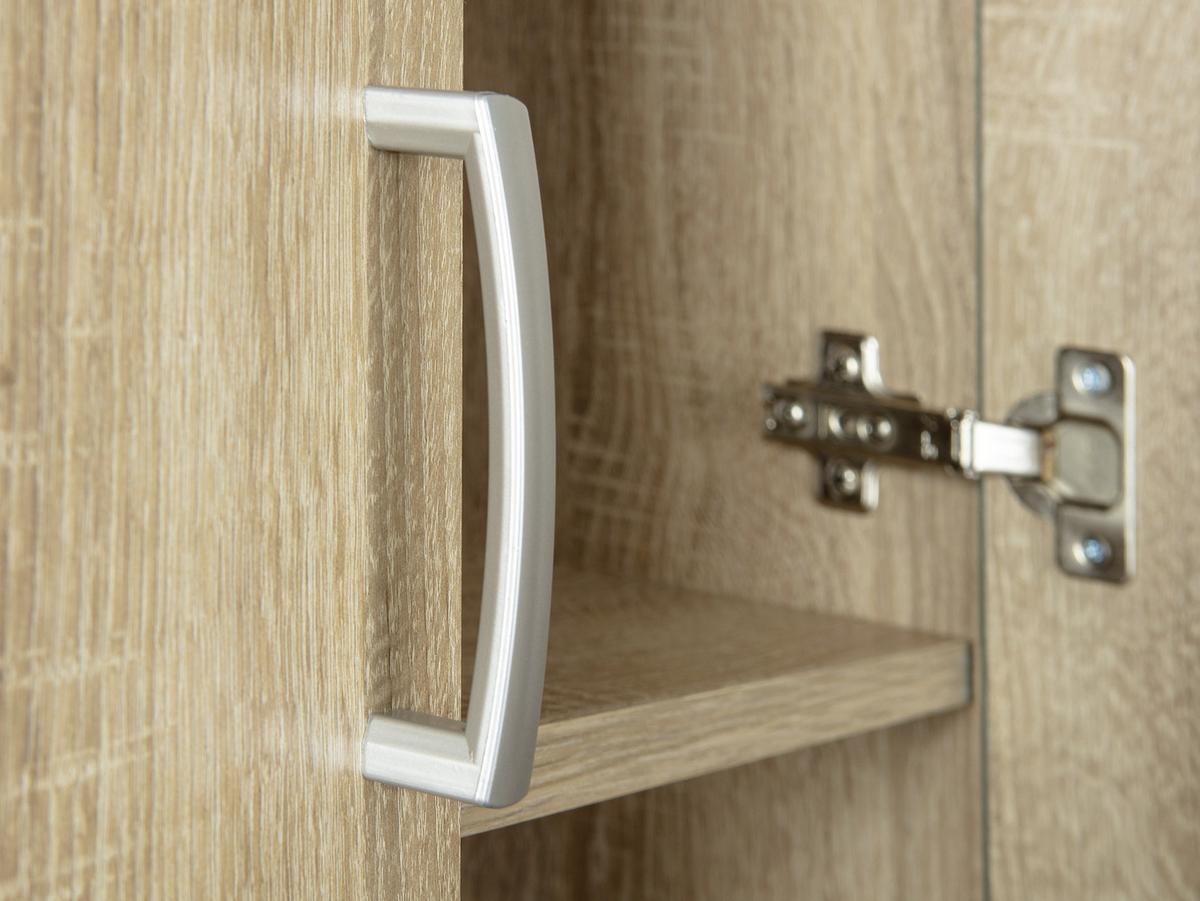 Mehrzweckschrank Gallo B: 70 Cm Sonoma Eiche - Schwarz/Sonoma Eiche, Basics, Holzwerkstoff (70/189/34cm) - MID.YOU