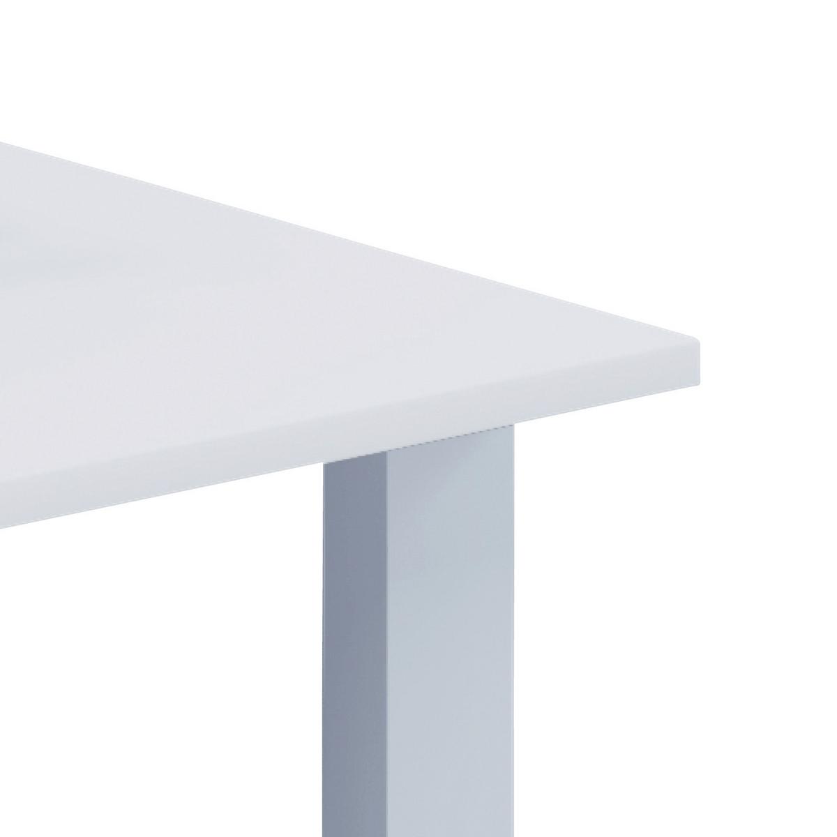 Schreibtisch B: 50 cm H: 76 cm Lona Weiß - Weiß, MODERN, Holzwerkstoff/Metall (140/50/76cm) - MID.YOU