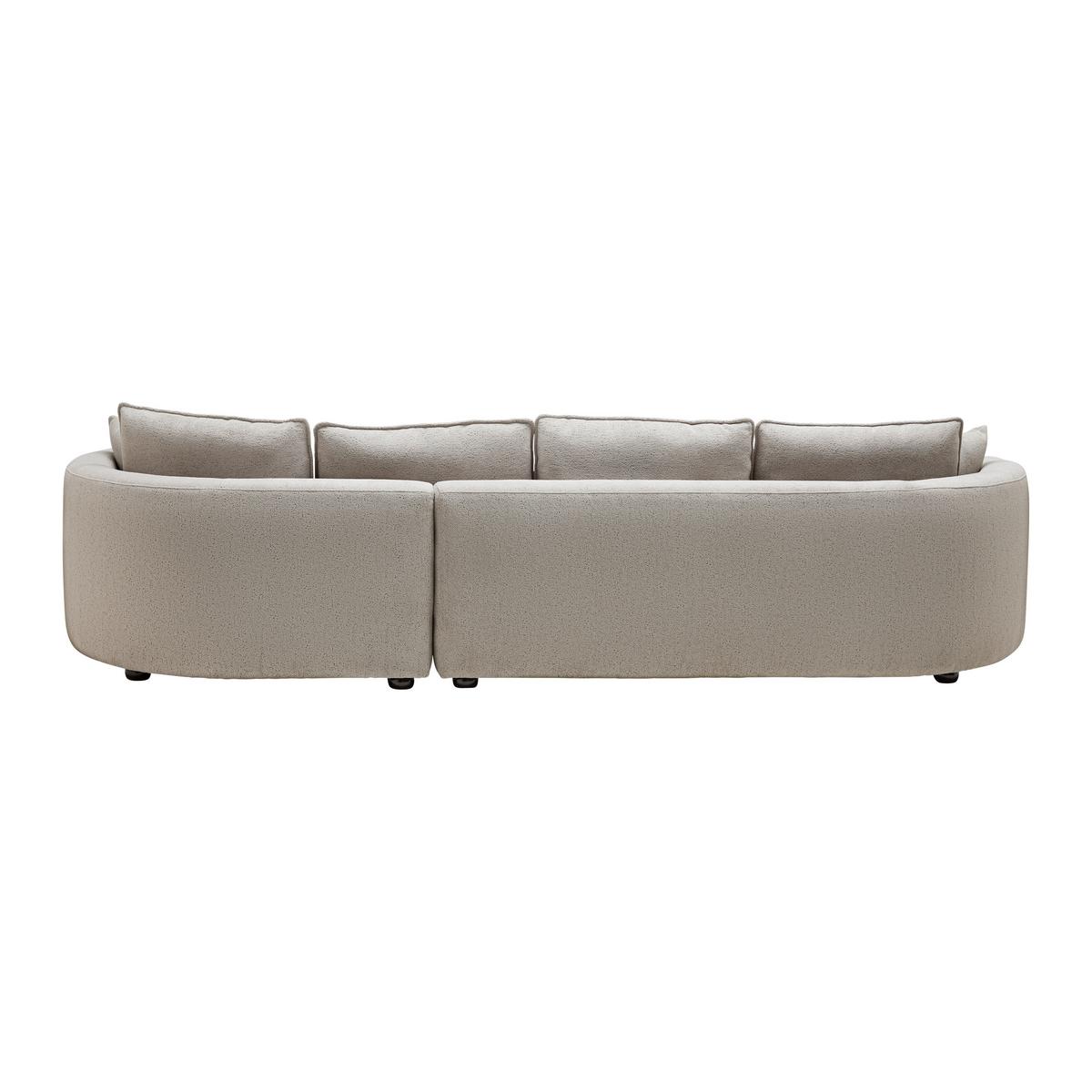 Sedací souprava NILAS, béžová barva - černá/šedobéžová, Moderní, kov/dřevo (335/65/154cm) - Bessagi Home