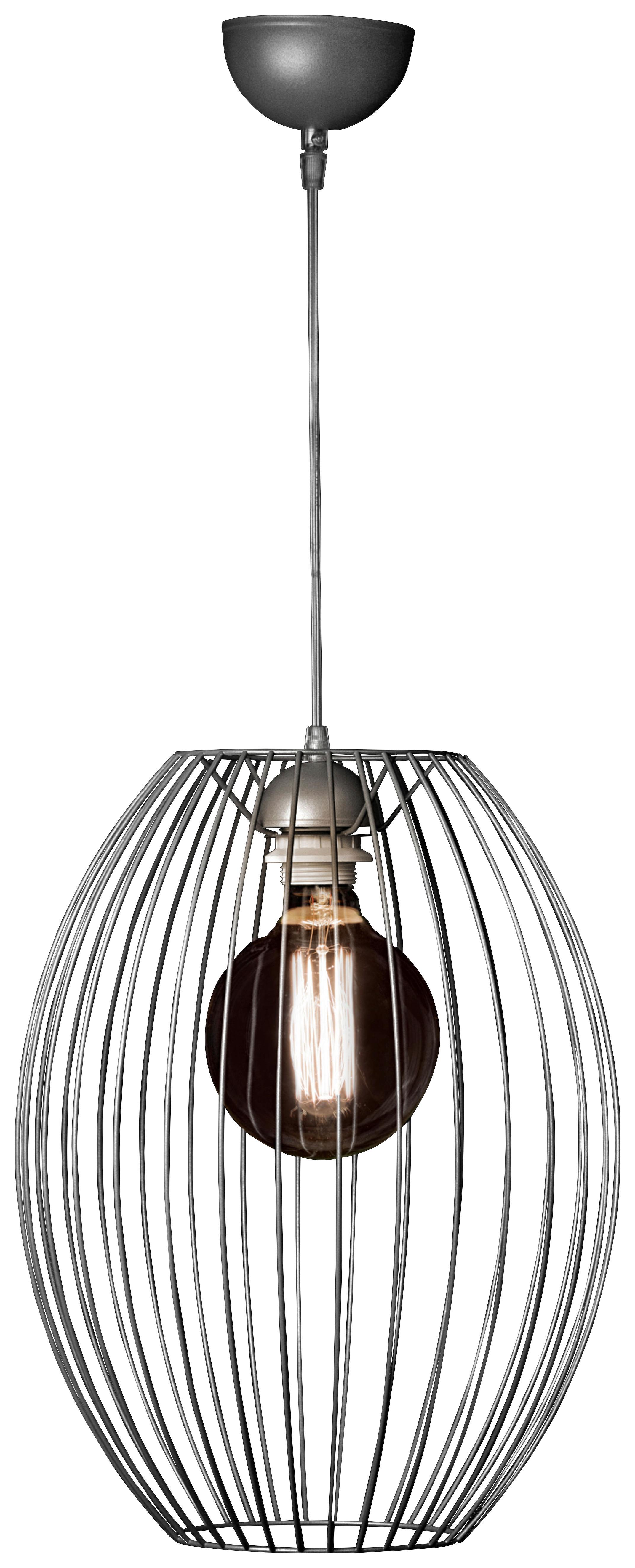 Hängeleuchte Olivia Silber B: 32 cm - Silberfarben, Basics, Metall (32/32/41cm) - Kayoom