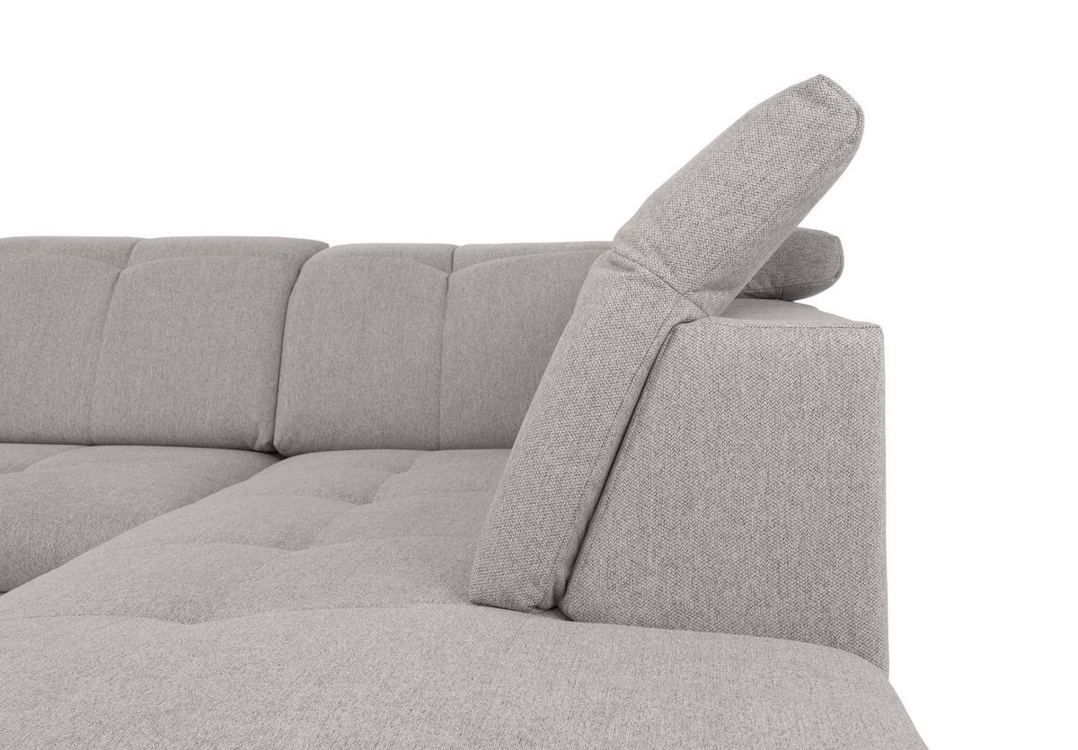 Wohnlandschaft Ramzes Hellgrau U: 173x328x215 cm - Hellgrau/Grau, Design, Textil (173/328/215cm) - MID.YOU