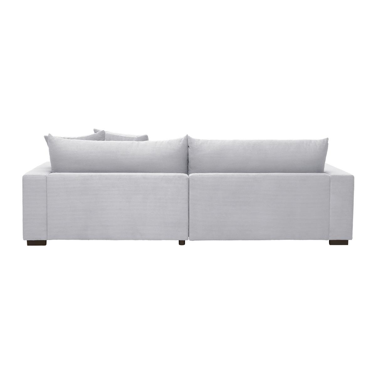 Rohová sedačka PEDRO, pravá, svetlě šedý manšestr - světle šedá, Moderní, textil (265/180cm) - Mömax