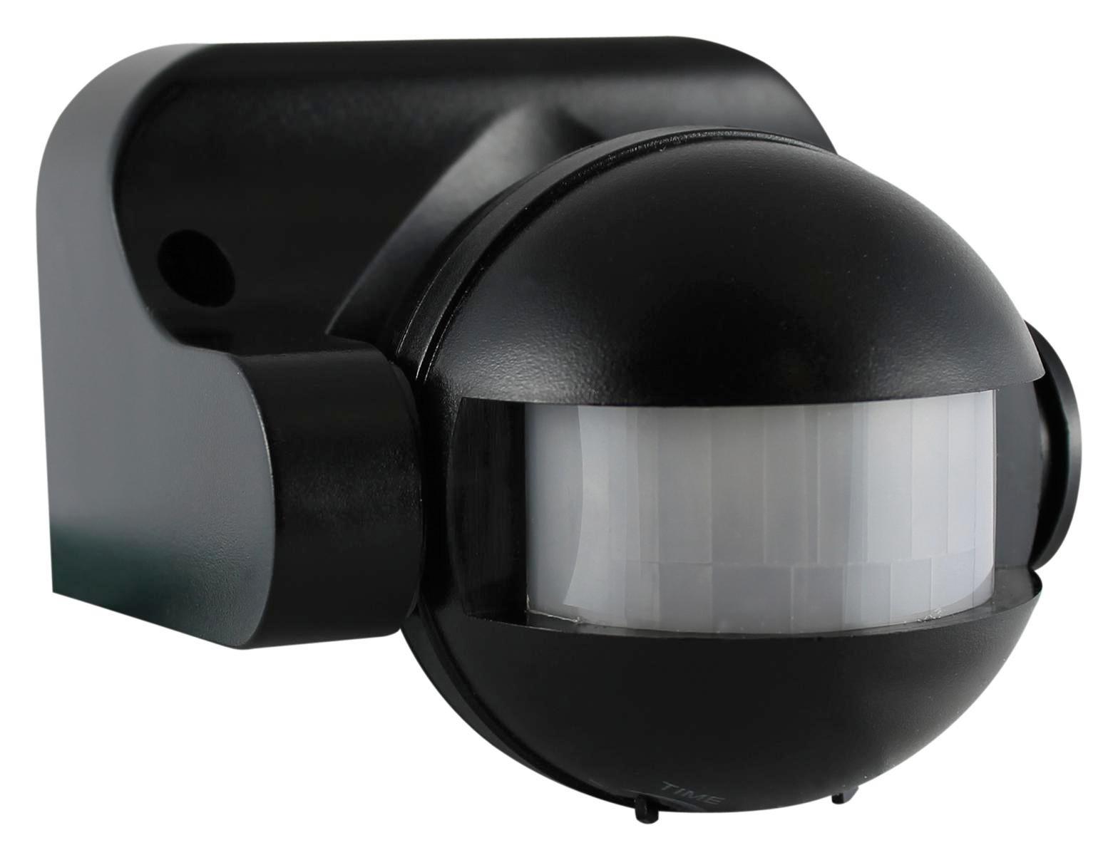 Bewegungsmelder Ap-sta 110 Grad Schwarz - Schwarz, KONVENTIONELL, Kunststoff (8,9/8,0/9,3cm)