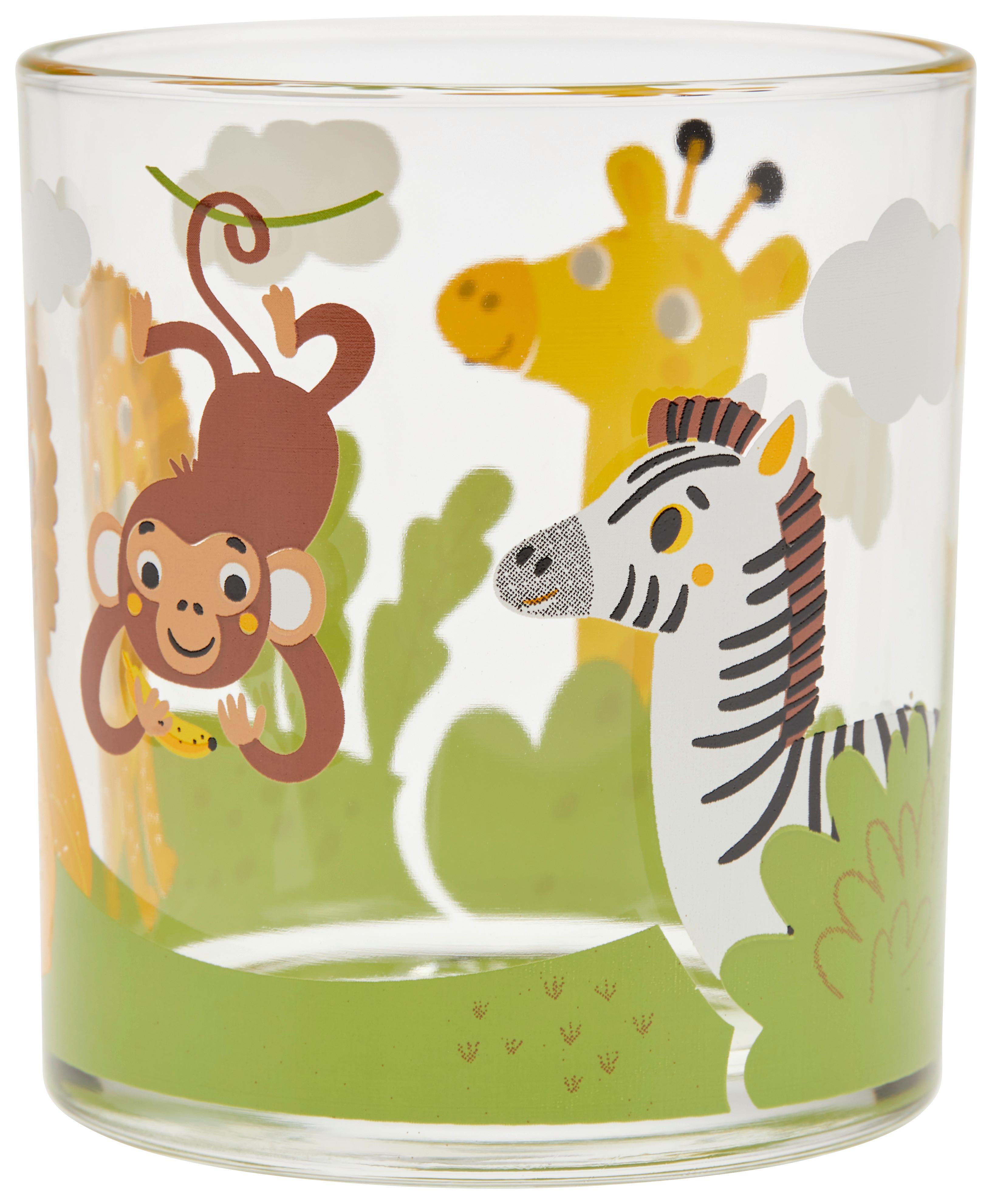 Trinkglas mit Tierdesign Nilsson ca. 250 ml - Klar/Multicolor, Design, Glas (250ml) - Luca Bessoni