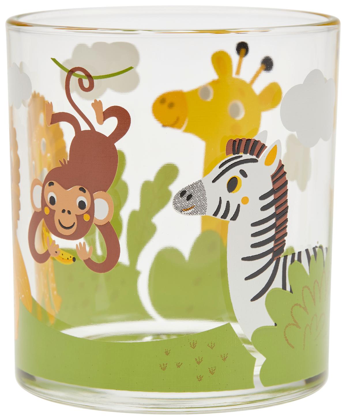 Trinkglas Mit Tierdesign Nilsson Ca. 250 Ml - Klar/Multicolor, Design, Glas (250ml) - Luca Bessoni