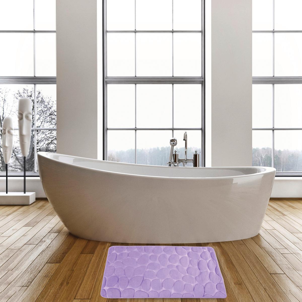 BADEMATTE GALETS LILA - Lila, Basics, Textil (50/80cm) - MSV