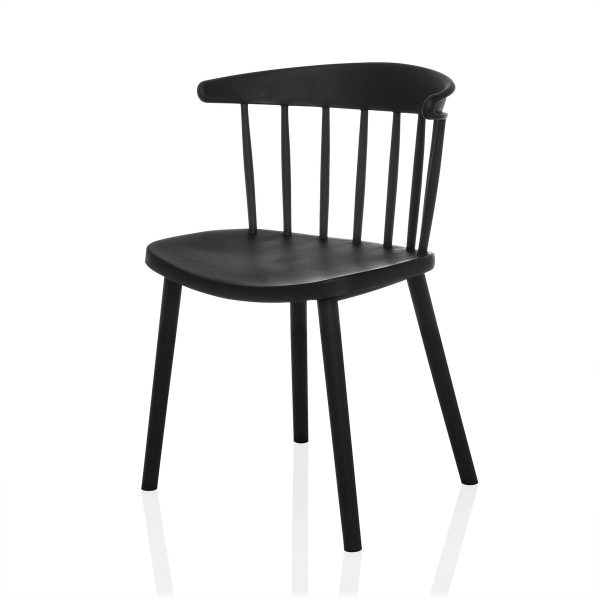 Besucherstuhl Artifo Schwarz B: 53 Cm - Schwarz, MODERN, Kunststoff (53/75/45cm) - MID.YOU