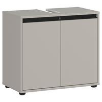 Waschbeckenunterschrank Gw-Lemont Steingrau - Schwarz/Grau, MODERN, Holzwerkstoff (63/55/34cm) - Germania
