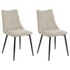 Stuhl-set Carlo, Taupe, B: 59 Cm - Taupe/Schwarz, Design, Textil/Metall (59/88/47cm) - MID.YOU