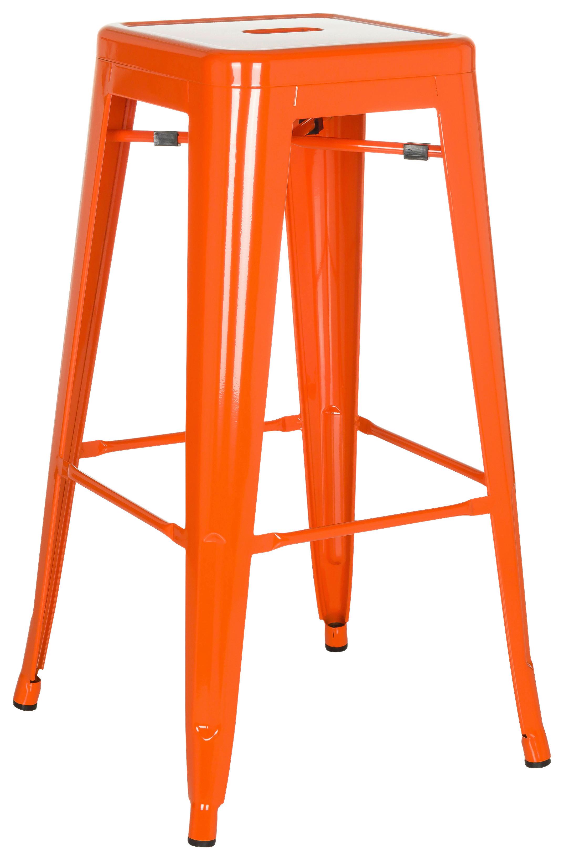 Barhocker Vantaggio High stapelbar Orange bis 150 kg - Orange, Basics, Metall (44/77/44cm) - MID.YOU