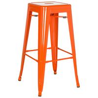 Barhocker Vantaggio High stapelbar Orange bis 150 kg - Orange, Basics, Metall (44/77/44cm) - MID.YOU