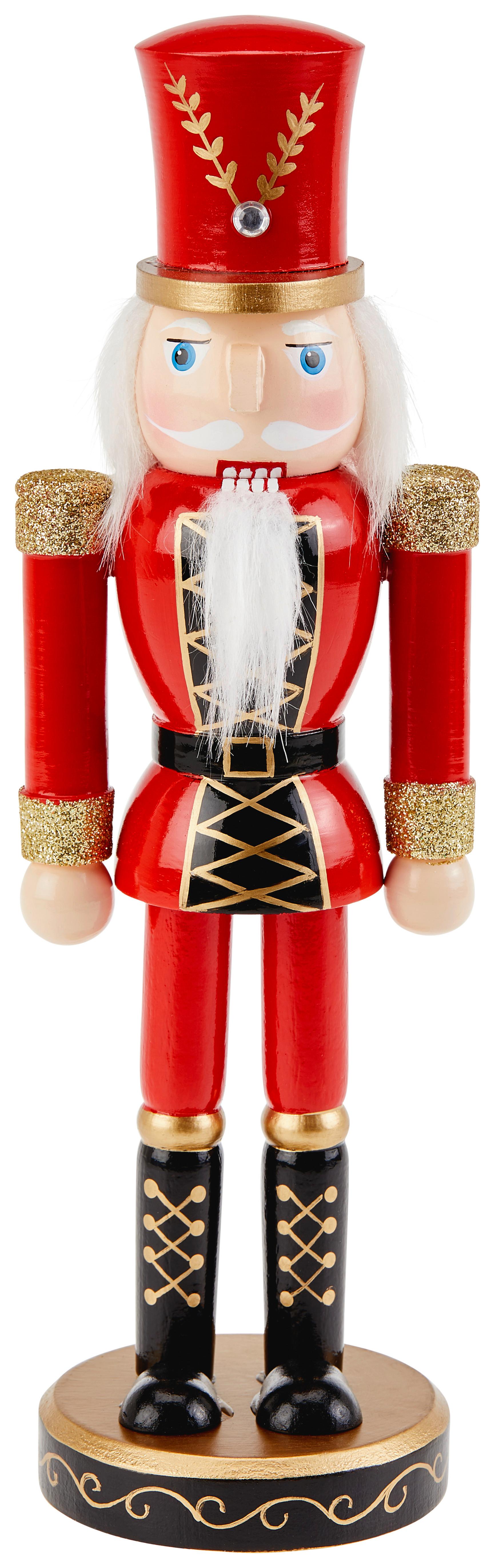 Nussknackerfigur Russel - Blau/Rot, MODERN, Holz/Textil (7,7/7/25cm) - Ondega