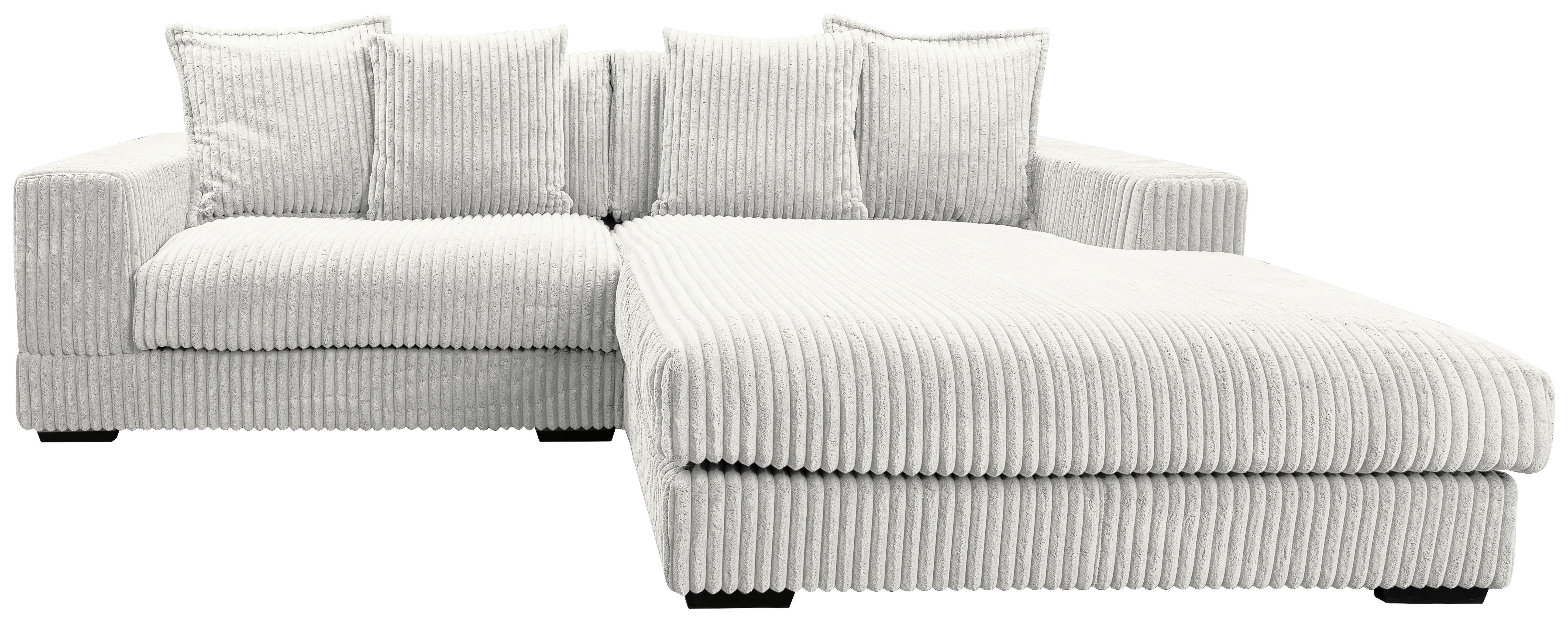 Ecksofa Funny - Schwarz/Weiß, Design, Textil (285/195cm) - MID.YOU