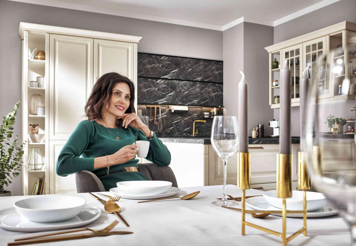 Einbauküche Chicago Frei Planbar Landhausstil - Creme, MODERN, Holzwerkstoff - Vertico