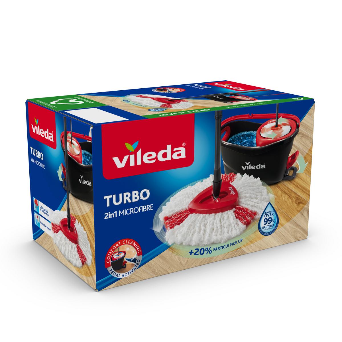 Sada na čistenie podláh TURBO - viacfarebná/sivá, Basics, textil/plast (2,9kg) - Vileda