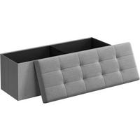 Sitzbox Hellgrau B: 110 cm - Hellgrau, Basics, Holzwerkstoff/Textil (110/38/38cm)