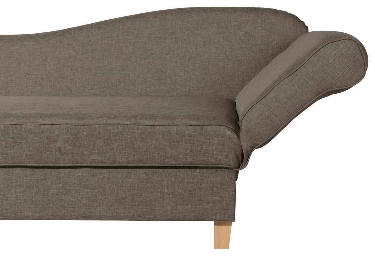 Recamiere Selma Sahara Rechts mit Bettkasten+schlaffunktion - Hellbraun/Buchefarben, Design, Textil (190/82/88cm) - Max Winzer