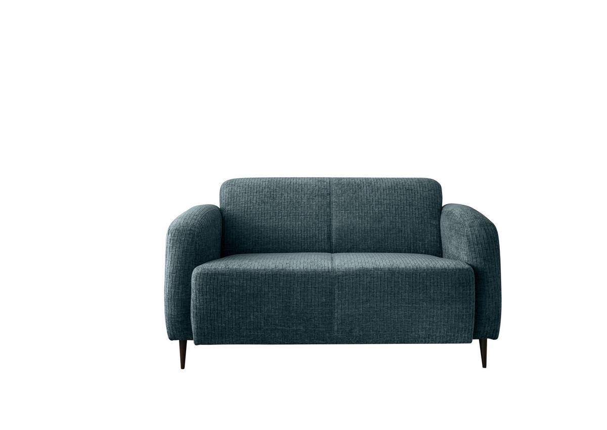 2-Sitzer-Sofa Marone Blau B: 140cm - Blau/Schwarz, MODERN, Textil (140/76/90cm) - Livetastic