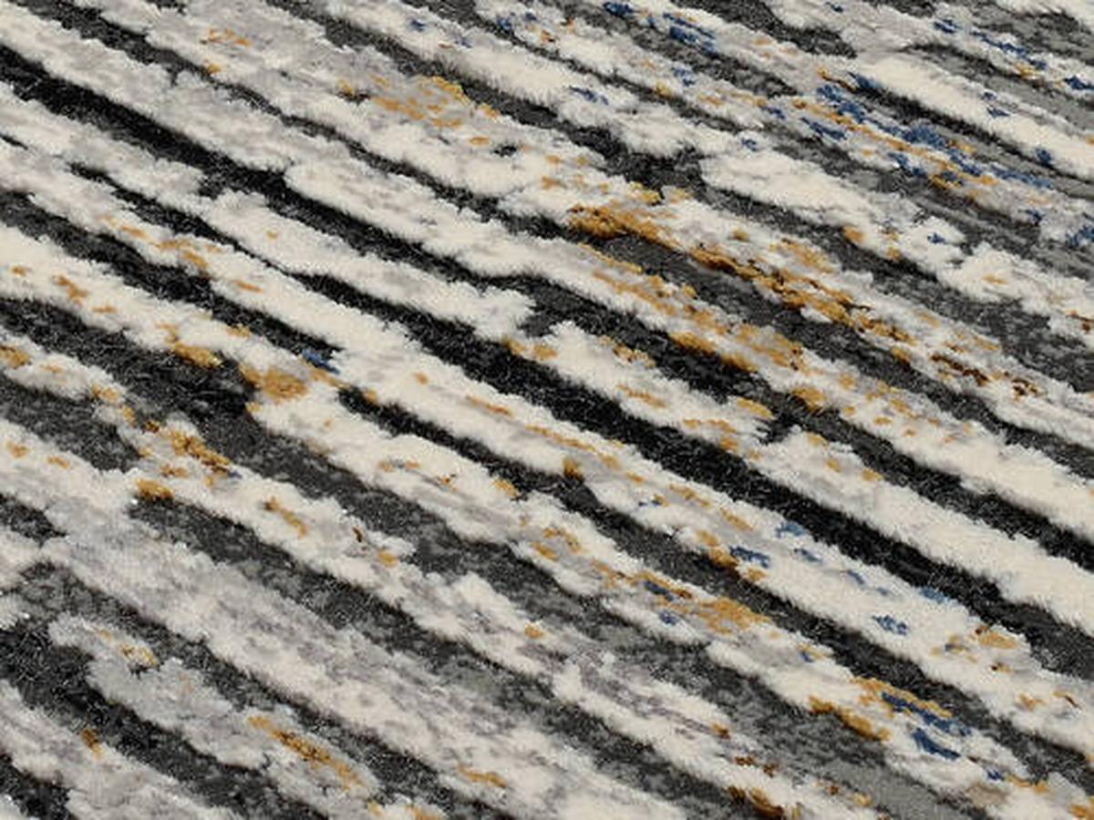 Webteppich Schwarz/beige Colorado Stripe 67x130 Cm - Beige/Schwarz, Design, Textil (67/130cm) - Musterring
