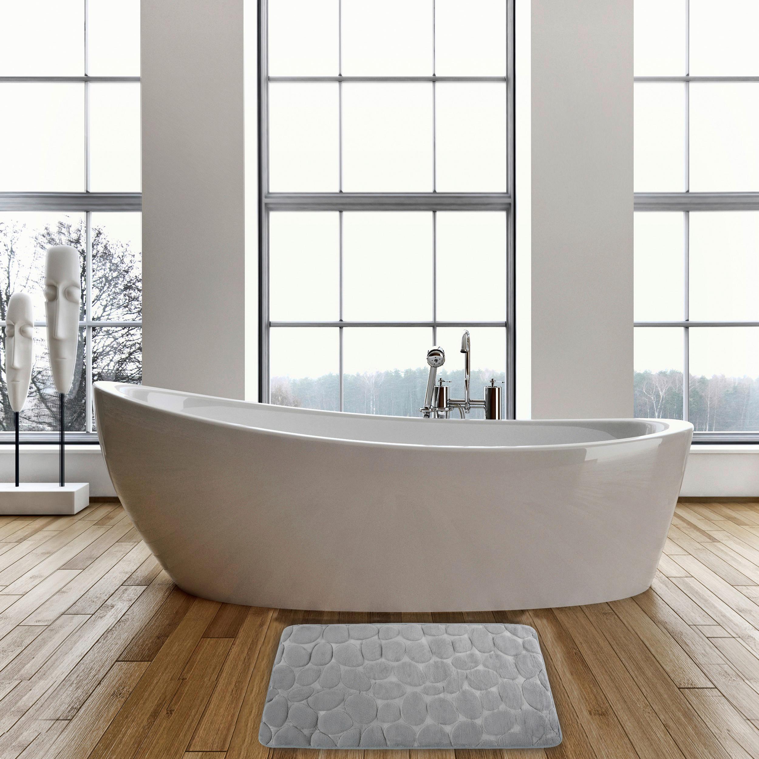 Badteppich Grau 50/80 cm - Grau, KONVENTIONELL (50/80cm) - Spirella