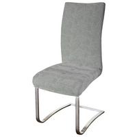 Stuhlhusse Angelina Hellgrau/ Schwarz 45x45 Cm Mit Gummiband - Hellgrau/Schwarz, Basics, Textil (64/48/48cm) - Luca Bessoni