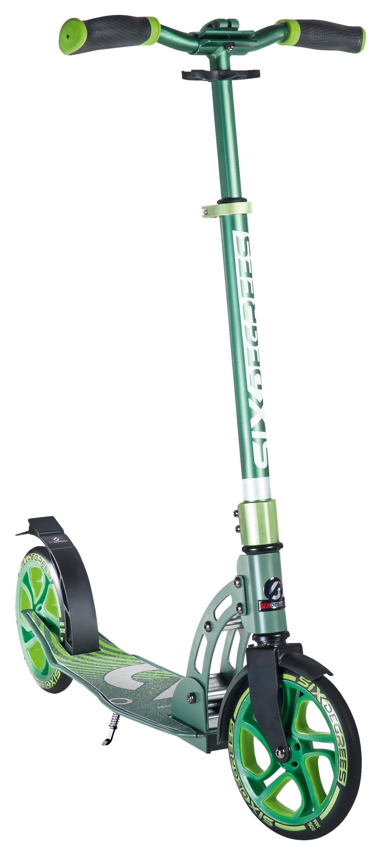 Kinder-scooter Six Degrees, Grün, Ø 205 Mm, Klappbar - Grün, Basics, Metall (93,5/34,5/102cm)