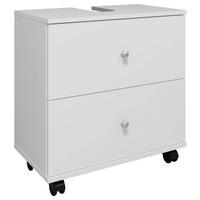 Waschbeckenunterschrank Nilosi L - Schwarz/Weiß, MODERN, Holzwerkstoff (60/61/33cm) - MID.YOU